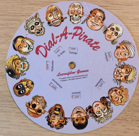 Dial-a-Pirate code disc from Monkey Island